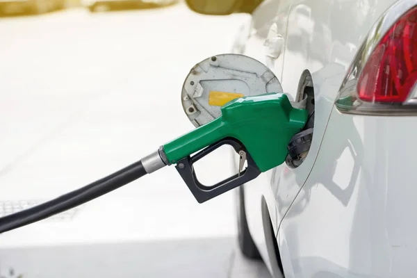 Töltse Fel Töltse Fel Benzin Üzemanyag Állomáson Benzinkút Töltőállomás Töltse — Stock Fotó