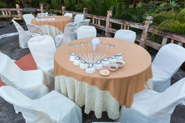 Table Set Wedding Another Catered Event Dinner Luxury Wedding Table — Stock Photo, Image
