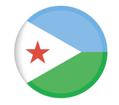 Ulusal Cibuti bayrağı, resmi renkler ve doğru orantı. Ulusal Cibuti bayrağı. Vektör illüstrasyonu.