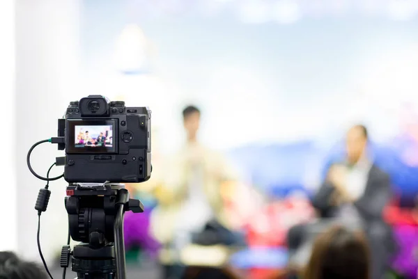 Camera Show Viewfinder Image Catch Motion Interview Broadcast Wedding Ceremony — Stock Photo, Image