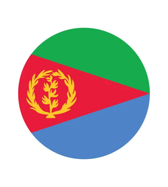 Národní Eritrea Vlajka Oficiální Barvy Proporce Správně Národní Vlajka Eritreje — Stockový vektor