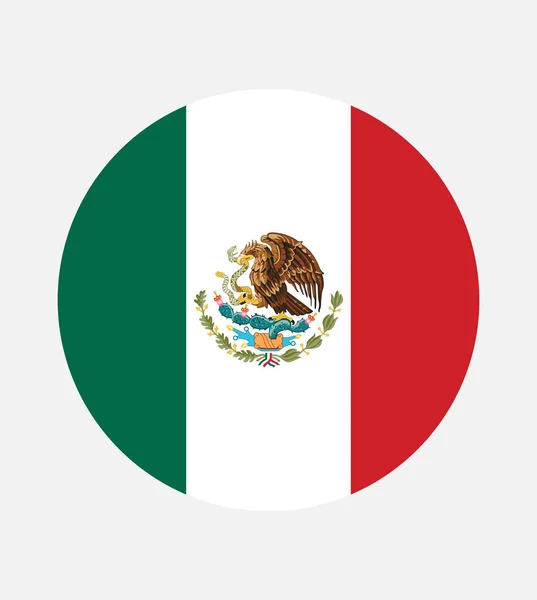 Bandeira Nacional México Cores Oficiais Proporção Corretamente Bandeira Nacional México —  Vetores de Stock