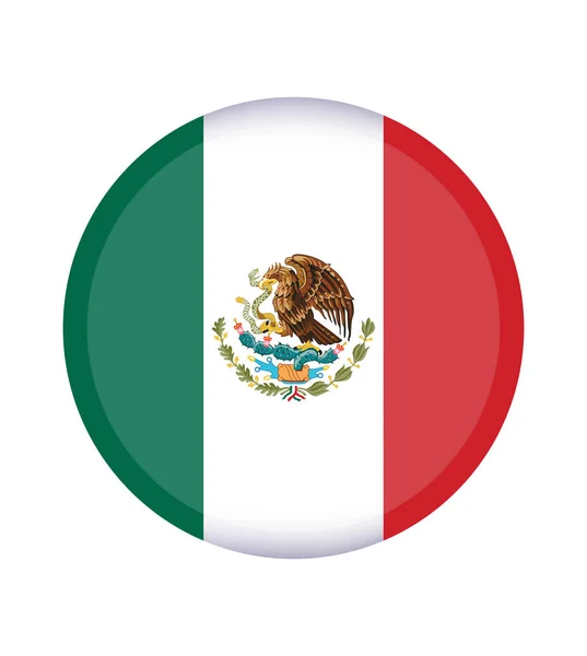 Bandeira Nacional México Cores Oficiais Proporção Corretamente Bandeira Nacional México —  Vetores de Stock