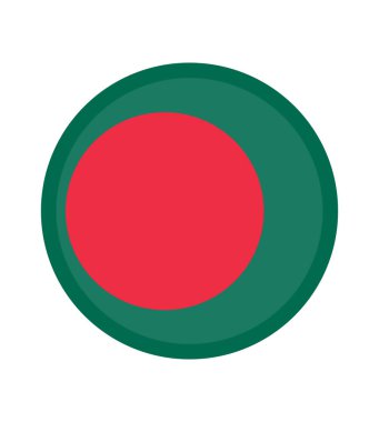 Ulusal Bangladeş bayrağı, resmi renkler ve doğru orantı. Ulusal Bangladeş bayrağı. Vektör çizimi. Bölüm 10. Bangladeş bayrak vektör simgesi, web veya mobil uygulama için basit, düz tasarım.