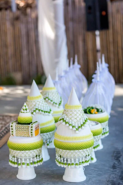 Tazón Compromiso Para Ceremonia Compromiso Tailandesa Precio Novia Conjunto Hecho —  Fotos de Stock