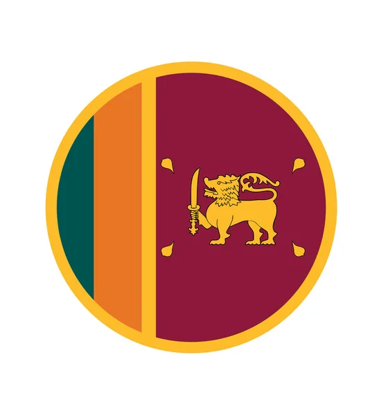 Государственный Флаг Шри Ланки Официальные Цвета Пропорции Правильно Флаг Шри — стоковый вектор