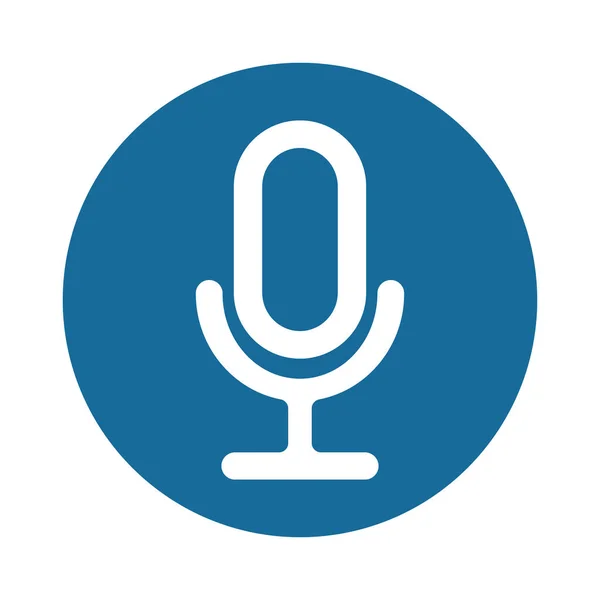 Vettore Icona Microfono Illustrazione Simbolo Icona Vocale Microfono Registrazione Vocale — Vettoriale Stock