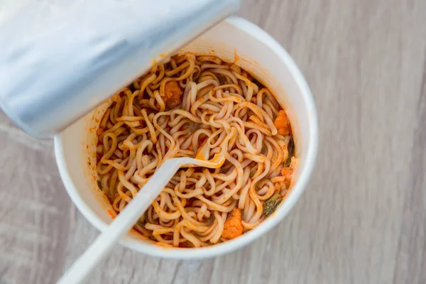 Hot Noodle Cup Noodle Cup Ready Made Eating Instant Noodles — 스톡 사진