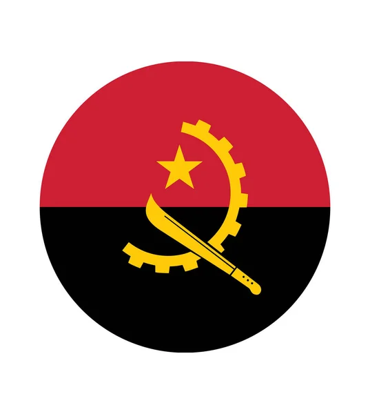 Bandera Nacional Angola Colores Oficiales Proporción Correcta Bandera Nacional Angola — Vector de stock