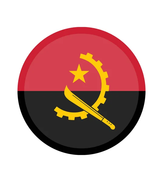 Bandera Nacional Angola Colores Oficiales Proporción Correcta Bandera Nacional Angola — Vector de stock