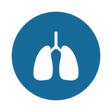 Akciğer Logosu Şablonu doğayı simgeliyor. Beyaz arka planda izole edilmiş vektör insan akciğerleri. akciğer organ anatomisi sağlık ve tıbbi çizimler için sembol.