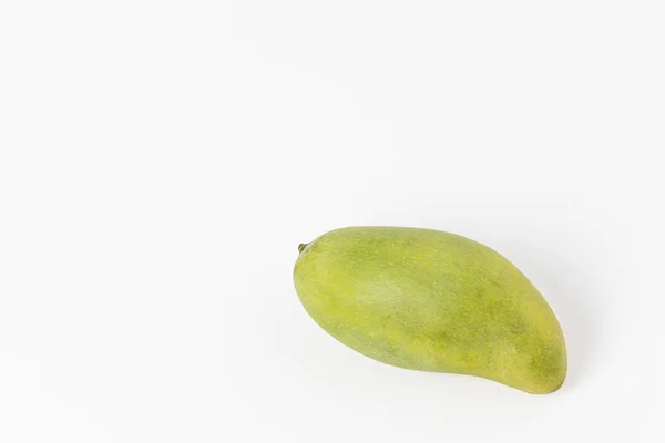 Green Mango Isolate White Background Fresh Green Mango Fruit Isolated — Stock Photo, Image