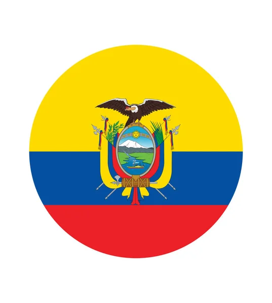 Bandeira Nacional Equador Cores Oficiais Proporção Corretamente Bandeira Nacional Equador — Vetor de Stock