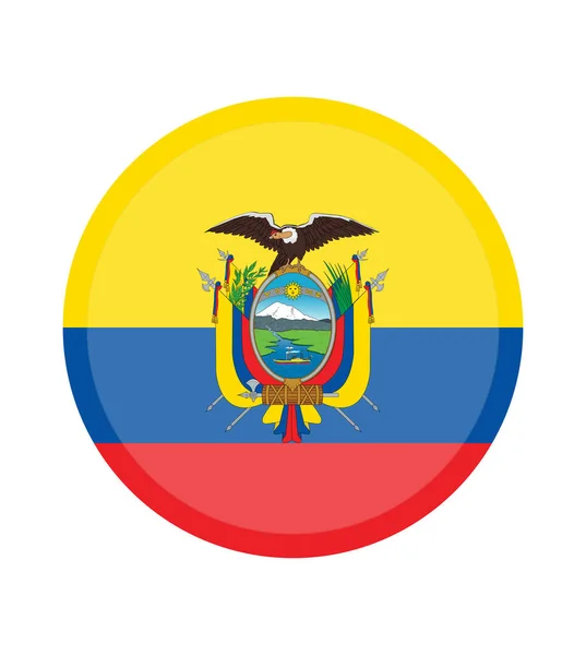 Národní Ekvádorská Vlajka Oficiální Barvy Proporce Správně Národní Ekvádorská Vlajka — Stockový vektor