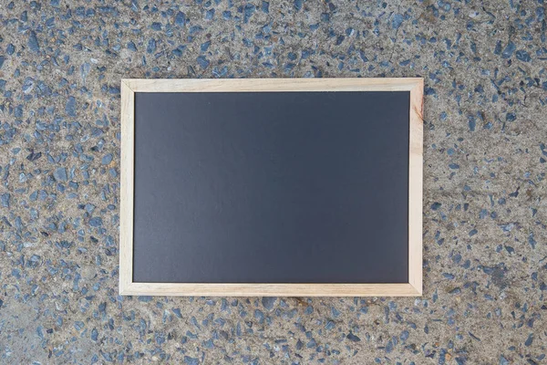 Blank Chalkboard Black Background — Stockfoto