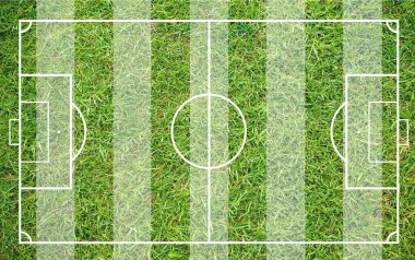 Yeşil çimenli futbol sahası