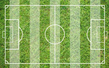 Yeşil çimenli futbol sahası