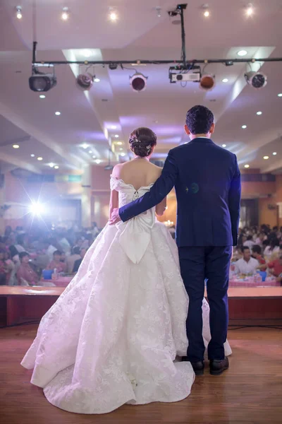 beautiful young couple in a wedding dress
