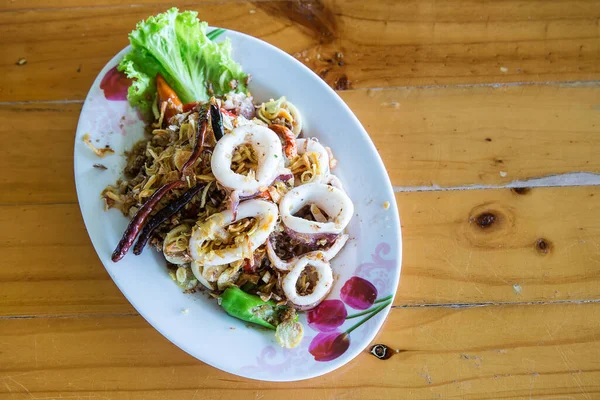 Meeresfrüchtsalat Mit Garnelen Und Gemüse — Stockfoto