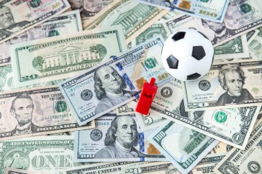 Amerikan doları topu ve futbolu