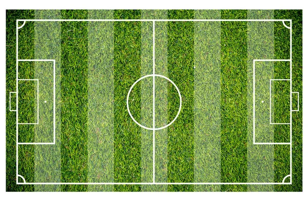 Soccer Field Green Grass White Background — Stok fotoğraf