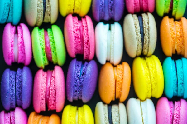 Macaroons Coloridos Fundo Branco — Fotografia de Stock