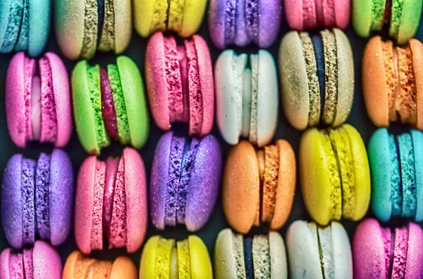 Macaroons Coloridos Fundo Branco — Fotografia de Stock