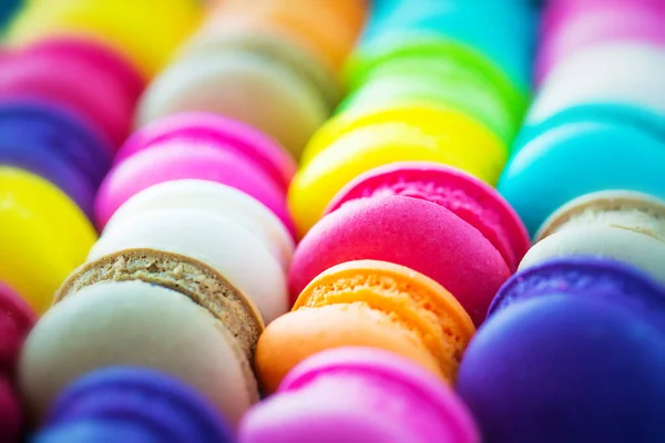 Macaroons Coloridos Fundo Branco — Fotografia de Stock