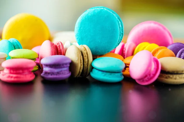 Macaroons Coloridos Fundo Branco — Fotografia de Stock