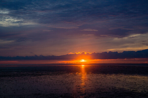 beautiful sunset over the sea