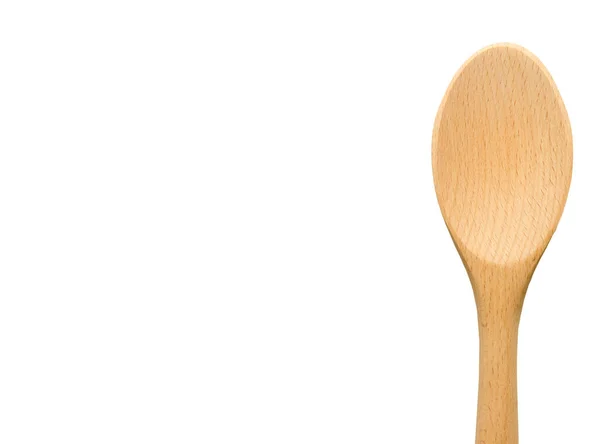 Wooden Spoon Isolated White Background — Stock Photo, Image
