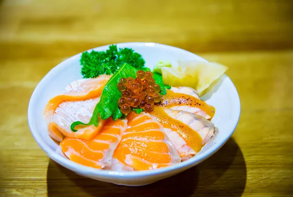 Uma Foto Cozinha Sashimi — Fotografia de Stock