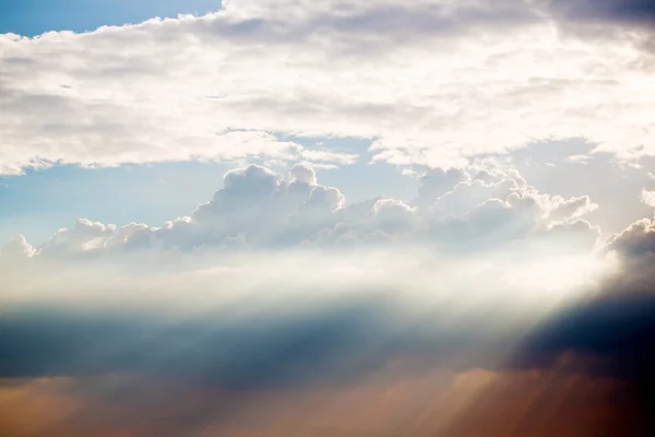 Beau Ciel Avec Nuages Soleil — Photo