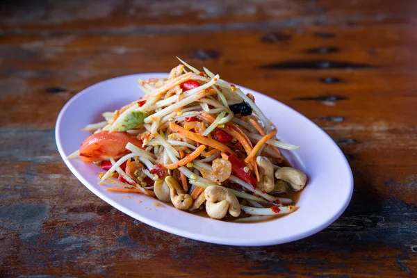 Gebratene Nudeln Mit Garnelen Thai Food Stil — Stockfoto