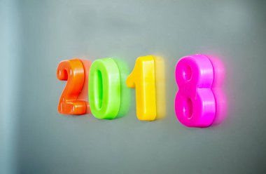 Renkli mutlu yeni yıl 2019 konsepti