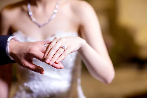 Anillos Boda Novia —  Fotos de Stock