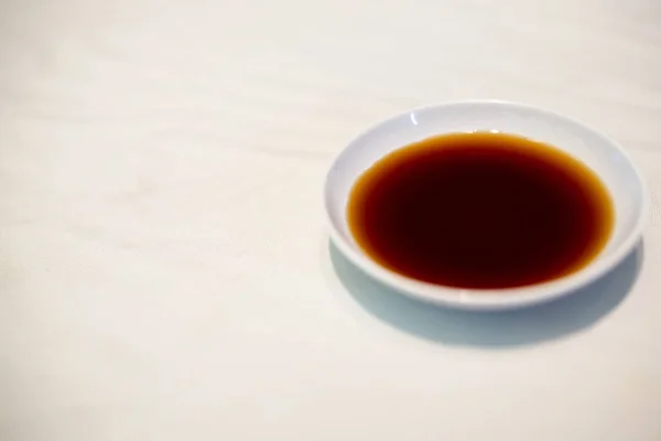 Xícara Chá Com Açúcar Branco Fundo Madeira — Fotografia de Stock