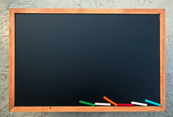 School Blackboard Chalk Wooden Background — Stockfoto