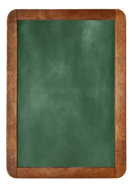 Green Chalkboard Isolated White Background — Zdjęcie stockowe