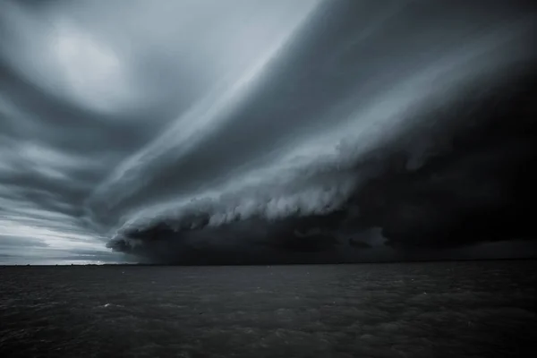 Nuvens Tempestade Sobre Mar — Fotografia de Stock