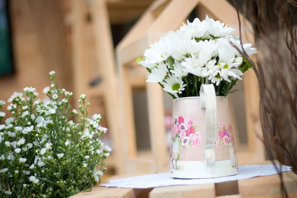 Beautiful Wedding Bouquet Flowers Vase — Stock Photo, Image