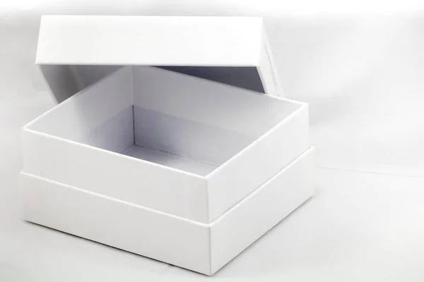 Empty White Box Isolated Background — Φωτογραφία Αρχείου