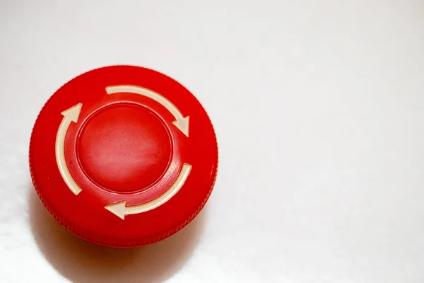 Red Fire Button White Background — Φωτογραφία Αρχείου