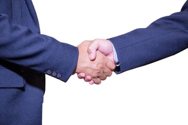 Beyaz arka plan üzerinde izole iş anlaşması