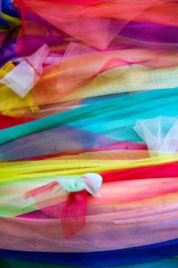 Renkli ipek kumaş dokusu arkaplanı