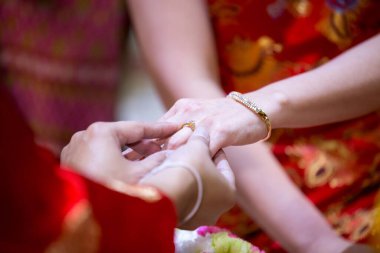 Düğün töreni, gelin ve damat