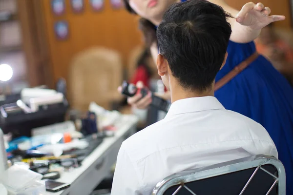 Hairdresser Client Restaurant — Stockfoto