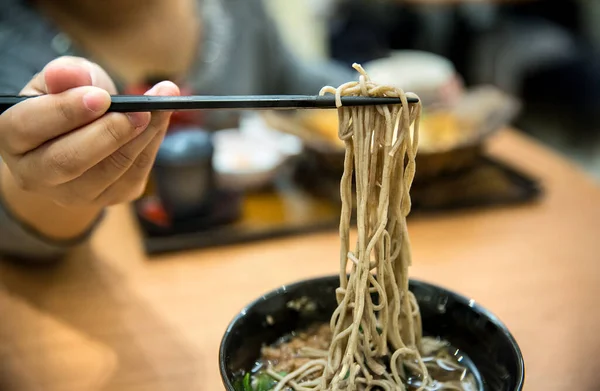 Spaghetti Chopsticks Vegetables — Stockfoto