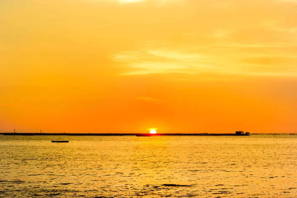 Belo Pôr Sol Sobre Mar — Fotografia de Stock