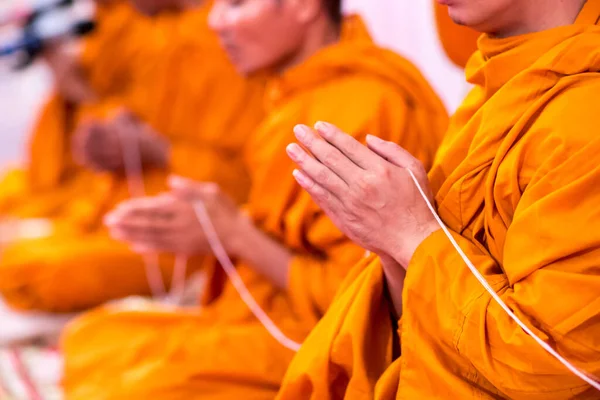 Praying Thailand November 2018 People Buddhist Temple — Fotografia de Stock